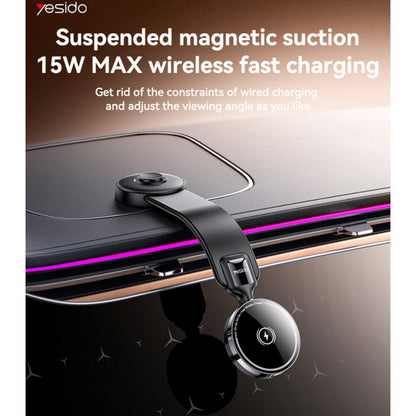 Carregador Auto Wireless Yesido C316, 15W, 1.67A, Preto