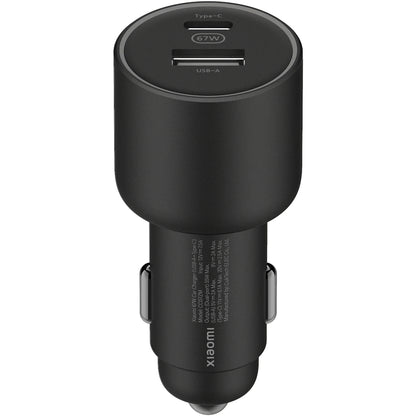 Carregador de automóvel Xiaomi GaN, 67 W, 3 A, 1 x USB-A - 1 x USB-C, preto BHR6814GL