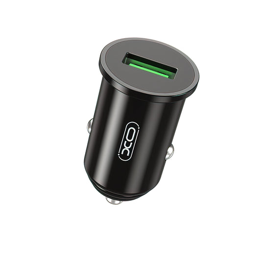 Carregador Auto XO Design CC39, 18W, 3A, 1 x USB-A, Preto