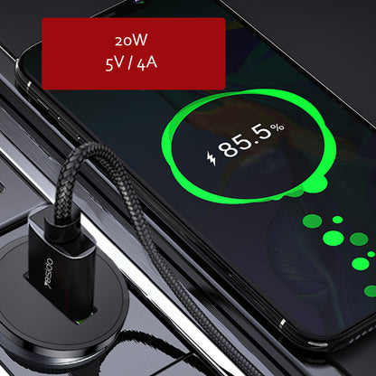 Carregador Auto Yesido Y38, 18W, 3A, 1 x USB-A, Preto