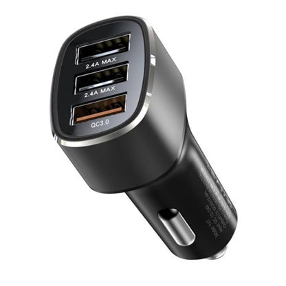 Carregador Auto Yesido Y46, 42W, 3A, 3 x USB-A, Preto