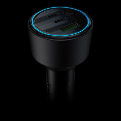 Carregador Auto Yesido Y59, 200W, 5A, 1 x USB-A - 2 x USB-C, Preto