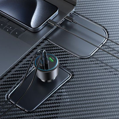 Carregador Auto Yesido Y59, 200W, 5A, 1 x USB-A - 2 x USB-C, Preto