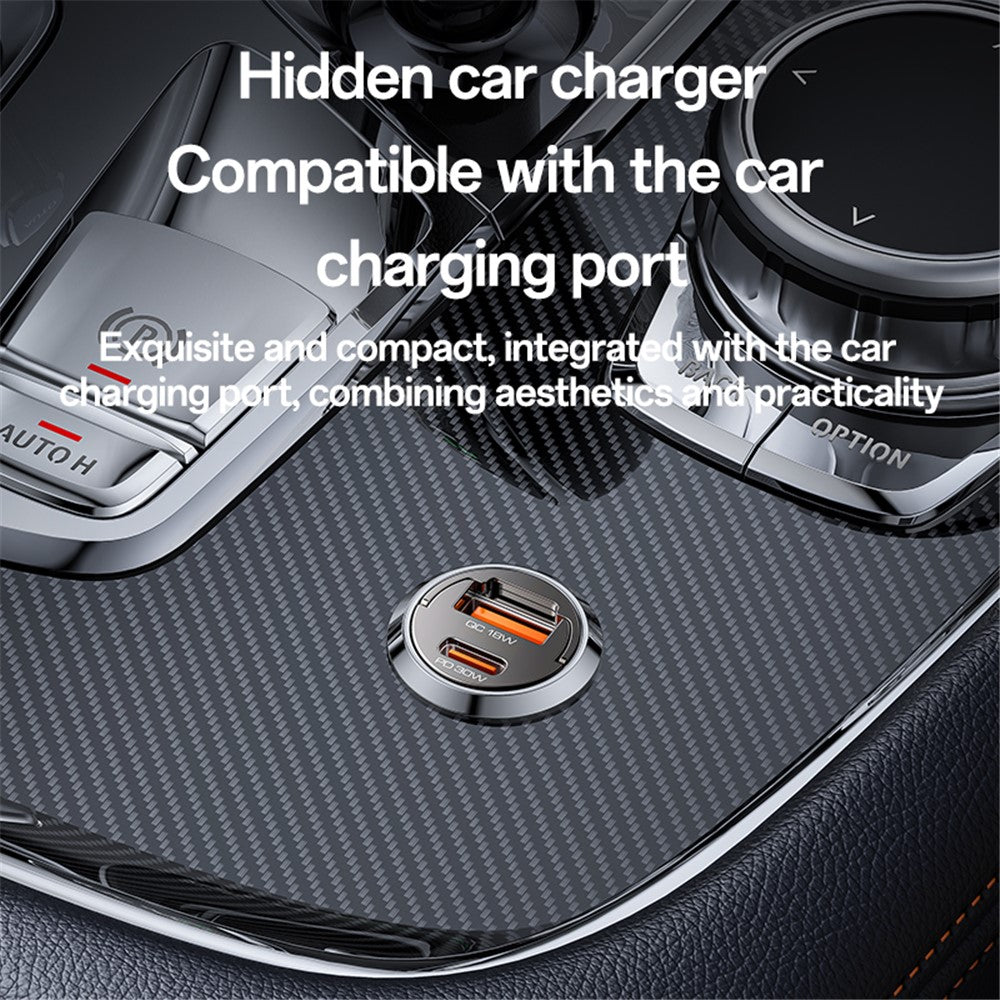 Carregador Auto Yesido Y68, 30W, 3A, 1 x USB-A - 1 x USB-C, Preto