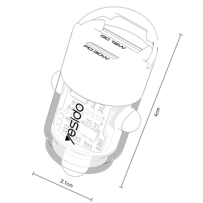 Carregador Auto Yesido Y68, 30W, 3A, 1 x USB-A - 1 x USB-C, Preto