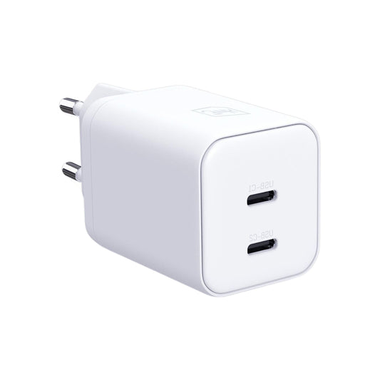Carregador de Rede 3MK Hyper, 45W, 2 x USB-C, Branco