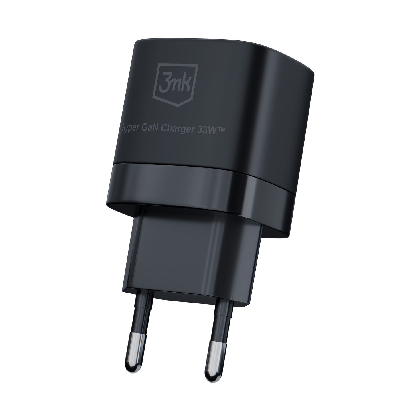 Carregador de rede 3MK HyperCharger GaN, 33W, 3A, 1 x USB-A - 1 x USB-C, preto 