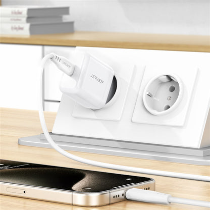 Carregador de Rede Acefast A130, 20W, 3A, 1 x USB-C, Branco