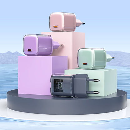 Acefast A53 Sparkling Display Network Charger, 30W, 3A, 1 x USB-C, Purple