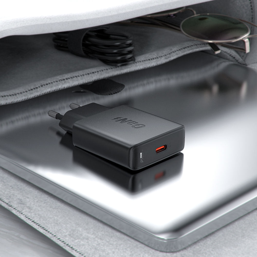 Carregador de Rede Acefast A65, 20W, 3A, 1 x USB-C, Preto