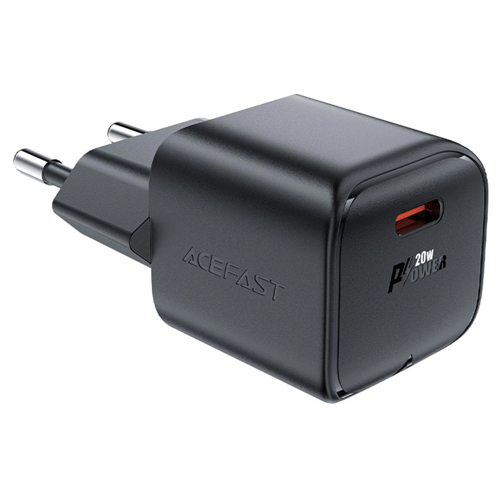 Carregador de Rede Acefast A73 Mini, 20W, 3A, 1 x USB-C, Preto