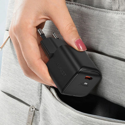 Carregador de Rede Acefast A73 Mini, 20W, 3A, 1 x USB-C, Preto