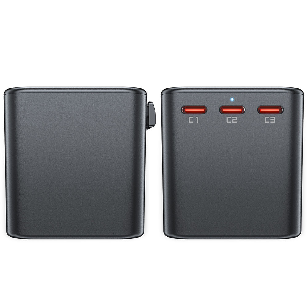Carregador de Rede Acefast Travel Z1, 75W, 3.35A, 2 x USB-A - 3 x USB-C, Preto