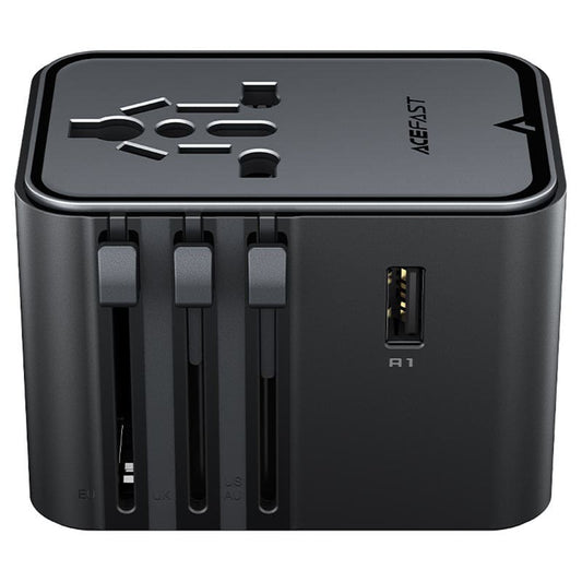 Carregador de Rede Acefast Z8 Travel, 45W, 3A, 2 x USB-A - 3 x USB-C, Preto