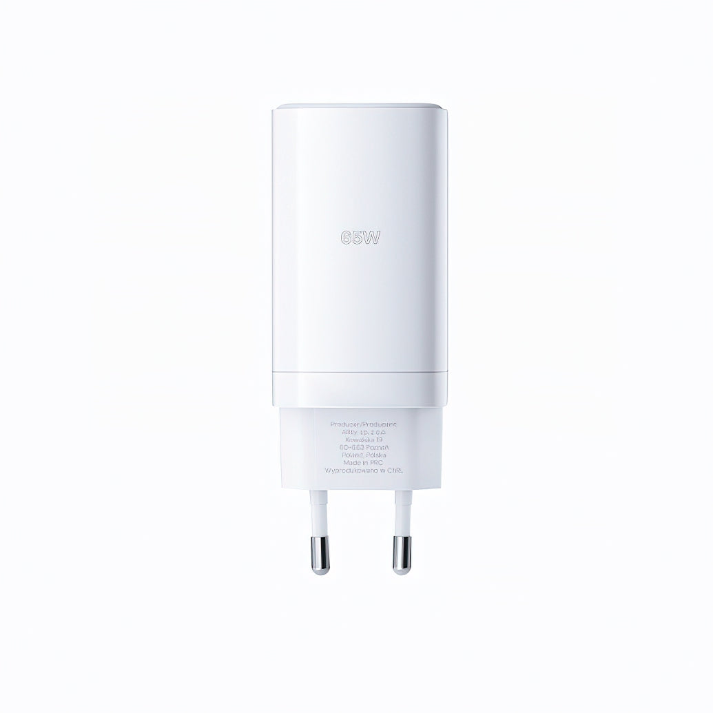 Carregador de Rede Allity. ATC-01-65WACC Fast, 65W, 3.25A, 1 x USB-A - 2 x USB-C, Branco