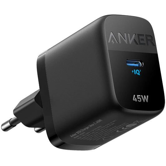 Carregador de rede Anker 313, 45W, 3A, 1 x USB-C, preto A2643G11 