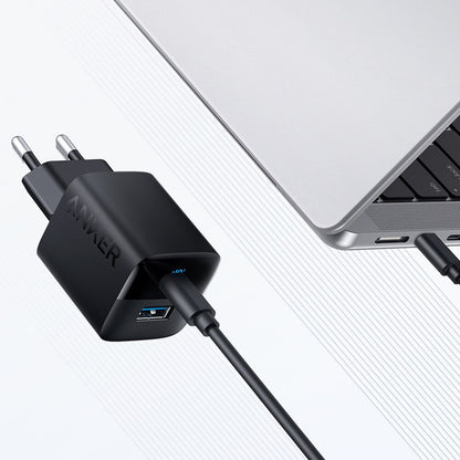 Carregador de rede Anker 323, 33W, 3A, 1 x USB-A - 1 x USB-C, preto A2331G11 