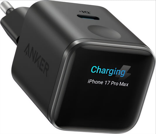 Carregador de Rede Anker Nano Charger Display, 45W, 3A, 1 x USB-C, Preto A121DG11