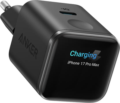 Carregador de Rede Anker Nano Display, 45W, 3A, 1 x USB-C, Preto A121DG11