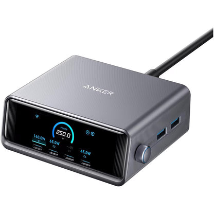 Carregador de rede Anker Prime, 250 W, 2 x USB-A - 4 x USB-C, preto A2345341 