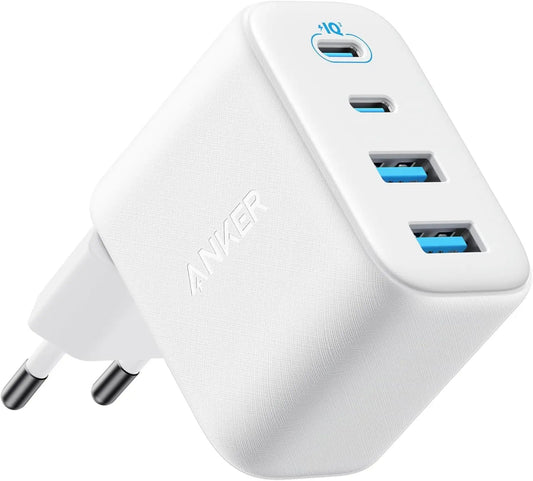 Carregador de Rede Anker Zolo, 50W, 3A, 2 x USB-A - 2 x USB-C, Branco