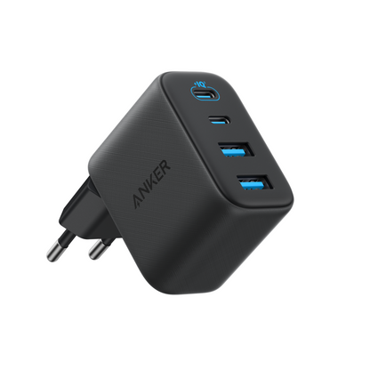 Carregador de Rede Anker Zolo, 50W, 3A, 2 x USB-A - 2 x USB-C, Preto A121EG11