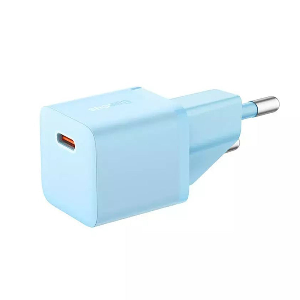 Baseus GaN Mini 1C Network Charger, 20W, 3A, 1 x USB-C, Blue CCGN050103