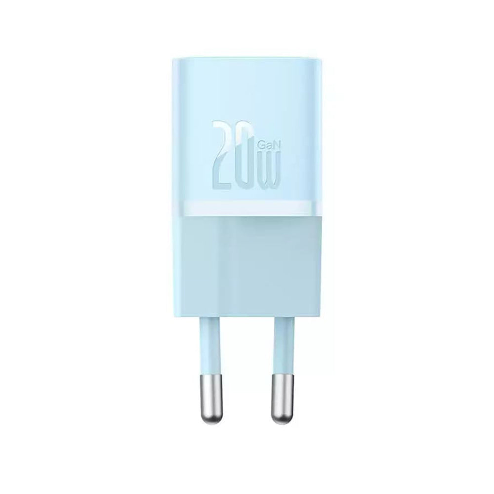 Baseus GaN Mini 1C Network Charger, 20W, 3A, 1 x USB-C, Blue CCGN050103