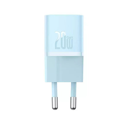 Baseus GaN Mini 1C Network Charger, 20W, 3A, 1 x USB-C, Blue CCGN050103