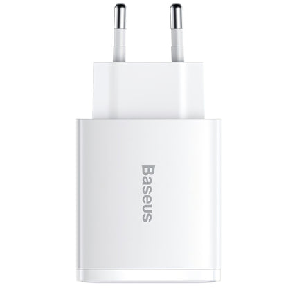 Carregador de rede Baseus Compact, 30W, 1 x USB-C - 2 x USB-A, branco CCXJ-E02 