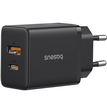 Carregador de rede Baseus Cube, 20W, 3A, 1 x USB-A - 1 x USB-C, preto P10111403113113-00 