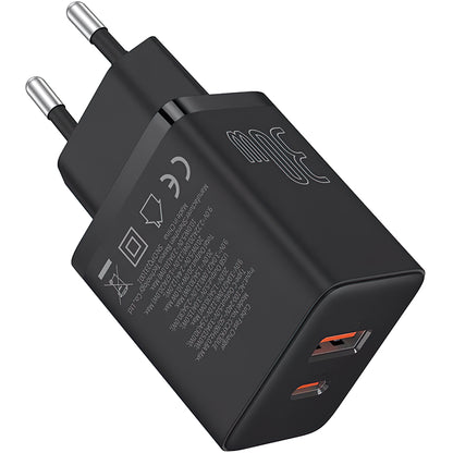 Carregador de rede Baseus Cube, 30 W, 2,4 A, 1 x USB-A - 1 x USB-C, preto P10111404113113-00 