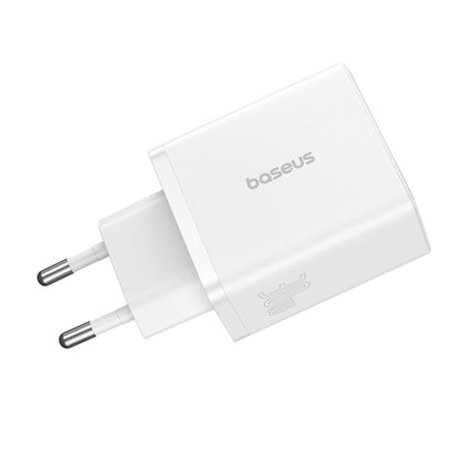 Carregador de Rede Baseus Cube, 30W, 3A, 2 x USB-A - 1 x USB-C, Branco P10111402213-00