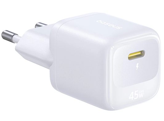 Carregador de Rede Baseus EnerFill FN22, 45W, 3A, 1 x USB-C, Branco E0123301