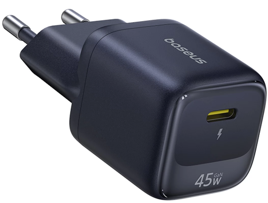 Carregador de Rede Baseus EnerFill FN22, 45W, 3A, 1 x USB-C, Preto E0123300