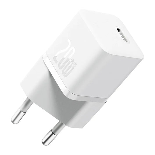 Carregador de rede Baseus GaN GaN Mini 1C, 20W, 3A, 1 x USB-C, branco CCGN050102 