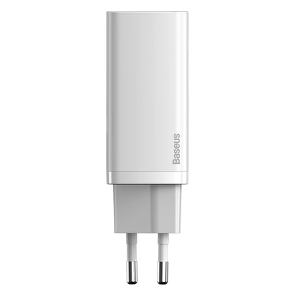 Carregador de rede Baseus GaN2 Lite, 65W, 3A, 1 x USB-A - 1 x USB-C, branco CCGAN2L-B02 