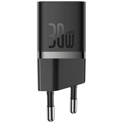 Carregador de rede Baseus GaN GaN Mini 1C, 30W, 3A, 1 x USB-C, preto CCGN070401