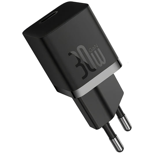 Carregador de rede Baseus GaN GaN Mini 1C, 30W, 3A, 1 x USB-C, preto CCGN070401