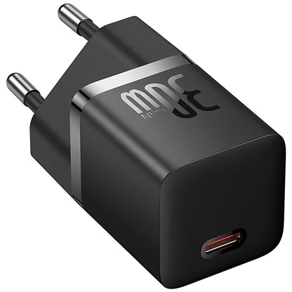 Carregador de rede Baseus GaN GaN Mini 1C, 30W, 3A, 1 x USB-C, preto CCGN070401