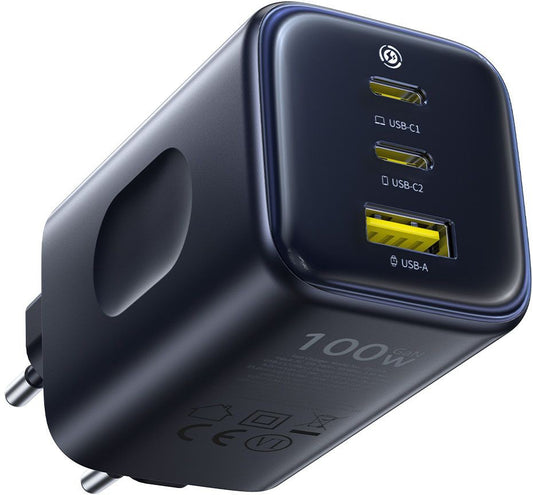 Carregador de Rede Baseus PicoGo AE11, 100W, 1 x USB-A - 2 x USB-C, Preto E0121400