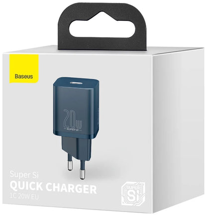 Carregador de rede Baseus Super Si, 20W, 3A, 1 x USB-C, azul CCSUP-B03 