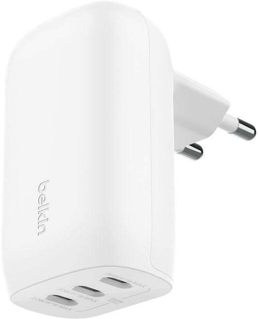 Carregador de Rede Belkin BoostCharge, 67W, 3A, 3 x USB-C, Branco WCC002vfWH