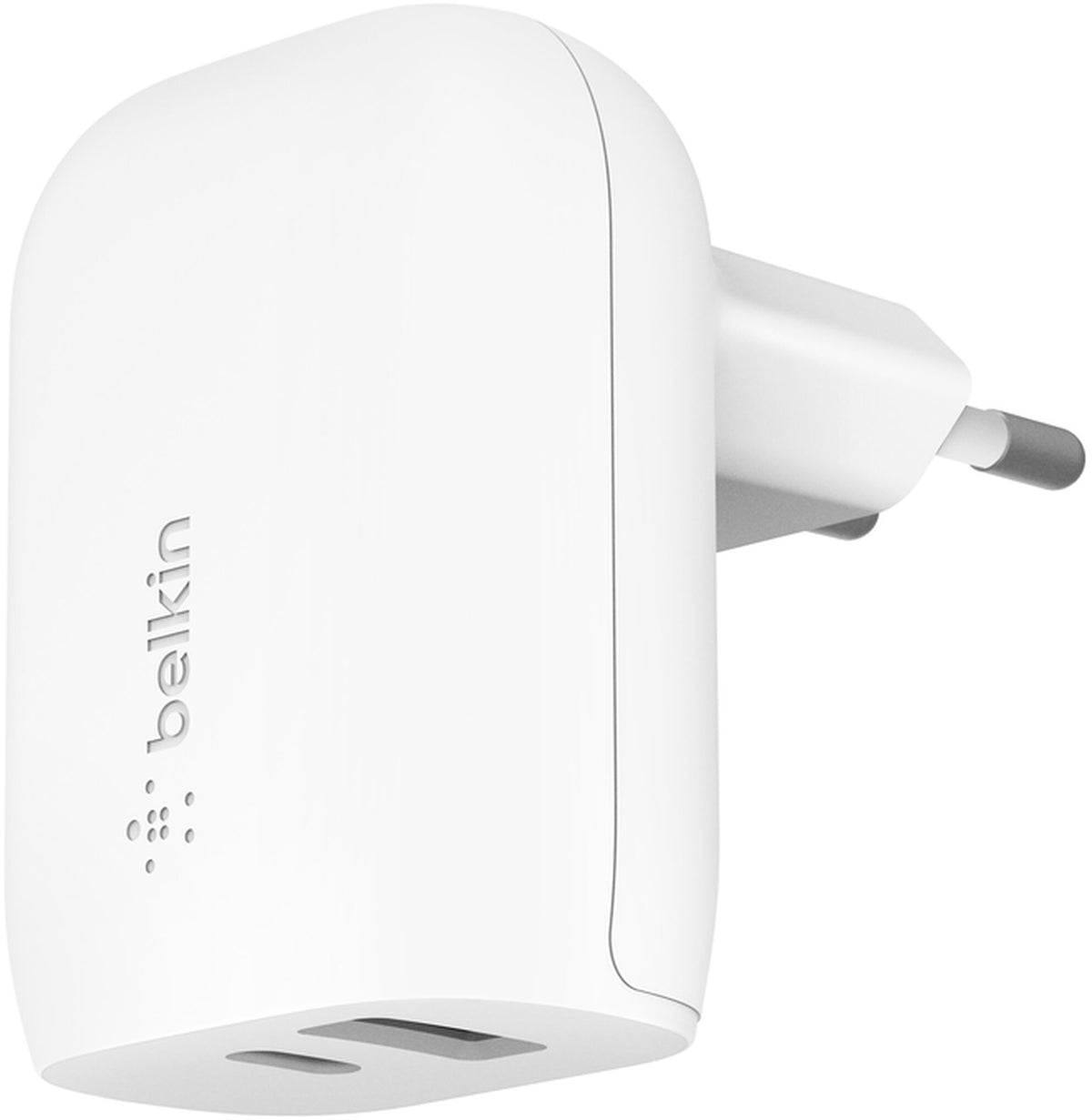 Carregador de Rede Belkin BoostCharge Dual, 37W, 3A, 1 x USB-A - x USB-C, Branco WCB007vfWH