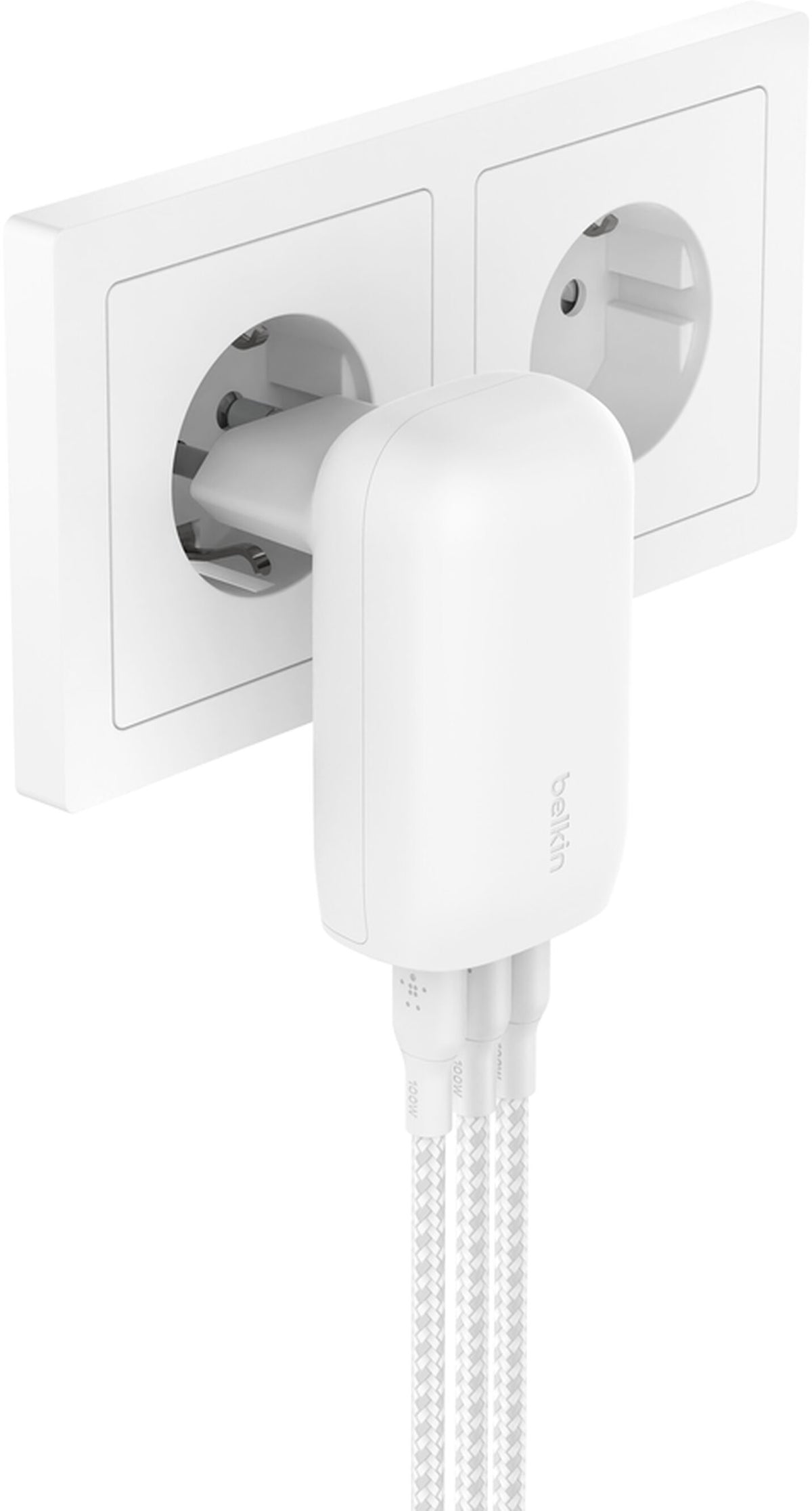 Carregador de Rede Belkin BoostCharge, 67W, 3A, 3 x USB-C, Branco WCC002vfWH