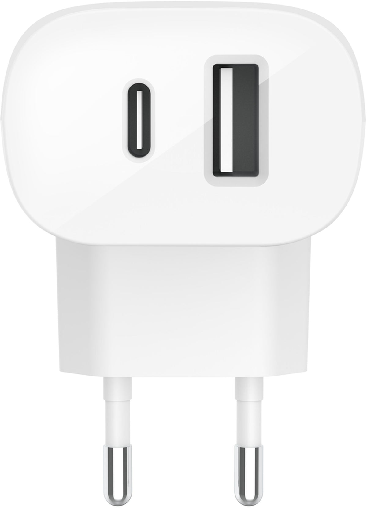 Carregador de Rede Belkin BoostCharge Dual, 37W, 3A, 1 x USB-A - x USB-C, Branco WCB007vfWH