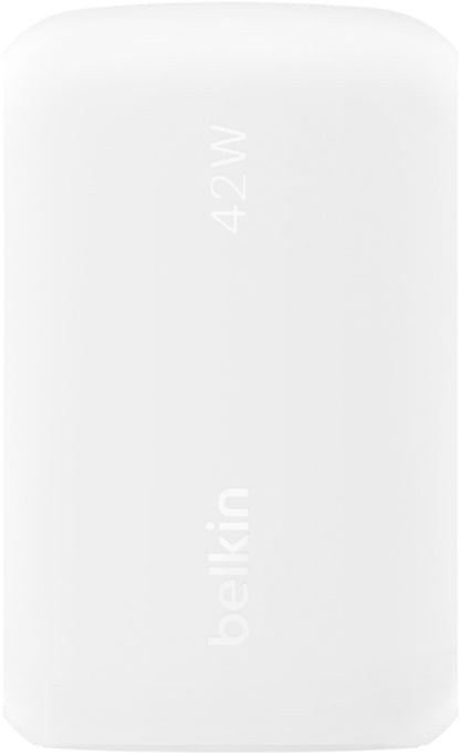 Carregador de Rede Belkin BoostCharge Dual, 42W, 3A, 1 x USB-A - 1 x USB-C, Branco WCB009vfWH
