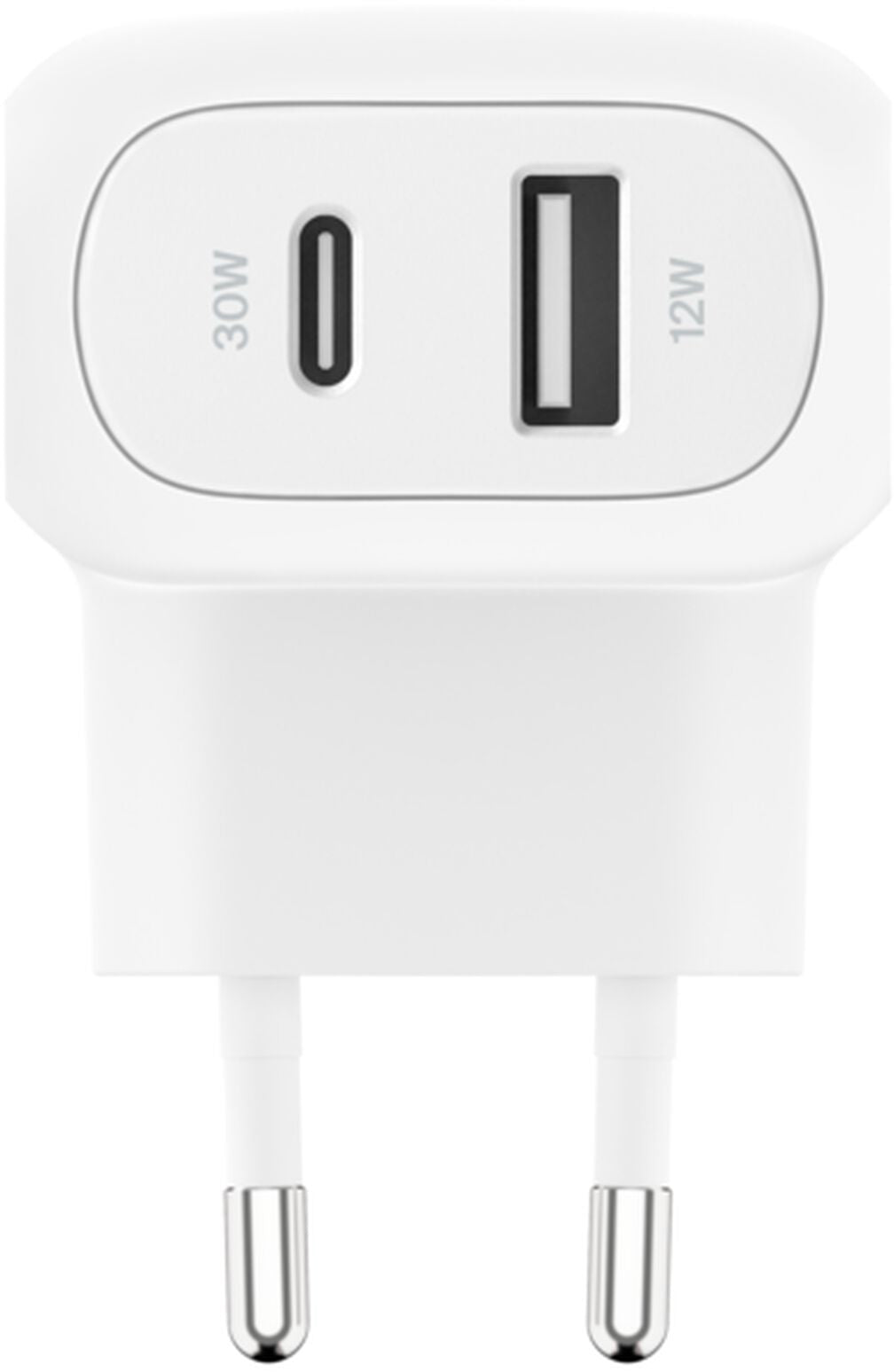 Carregador de Rede Belkin BoostCharge Dual, 42W, 3A, 1 x USB-A - 1 x USB-C, Branco WCB009vfWH