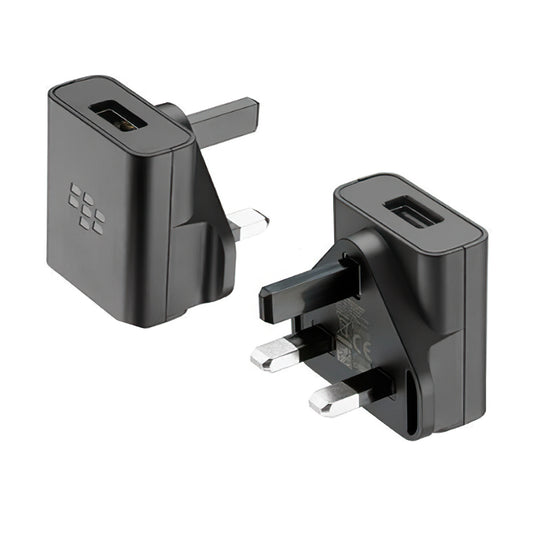 Carregador de Rede BlackBerry RM0300 UK, 6.5W, 1.3A, 1 x USB-A, Preto ASY-58929-003