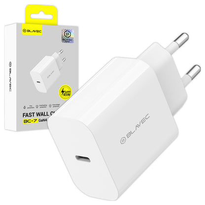 Carregador de Rede Blavec BC-7, 45W, 3A, 1 x USB-C, Branco